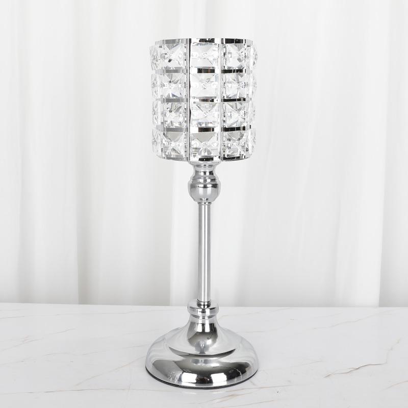 European Gold Crystal Candlestick Home Decor Iron Candlestick Wedding Candlelight Dinner Props Home Decor