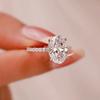 Elegant European & American Style Simulated Moissanite Large Carat Oval Zircon Ring for Women