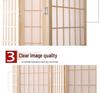 Solid Wood Japanese Folding Screen - Modern Lattice Design for Living Room, Office, or Entrance Hall