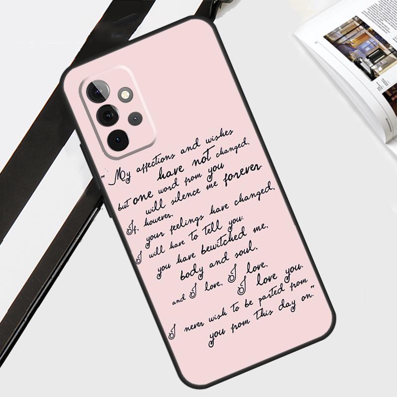 Pride And Prejudice Jane Austen For Samsung Galaxy A34 A54 A14 A53 A13 A33 A23 A73 A51 A71 A12 A22 A32 A52 Case Cover
