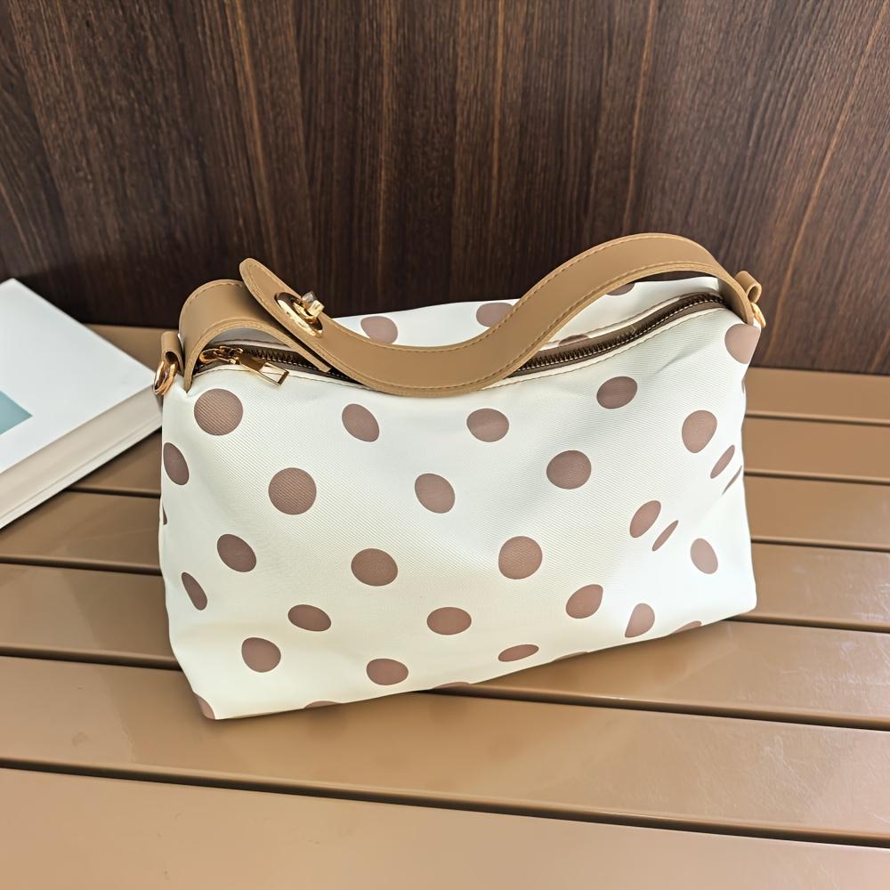 Women's Crossbody Bag, New Trendy Polka Dot Color-block Handbag, Simple Tote Bag, Sophisticated and Relaxed Handbag for Commuting.