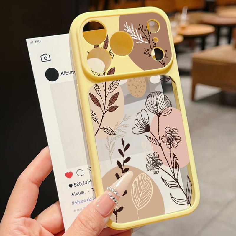 Cartoon Daisies Flowers Case For iPhone 17 Pro Max For iPhone 16 15 14 13 Pro Max Luxury Hybrid TPU+PC Clear Back Hard Cover