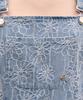 Micene Chicory Pleated Overall Denim Mini Dress