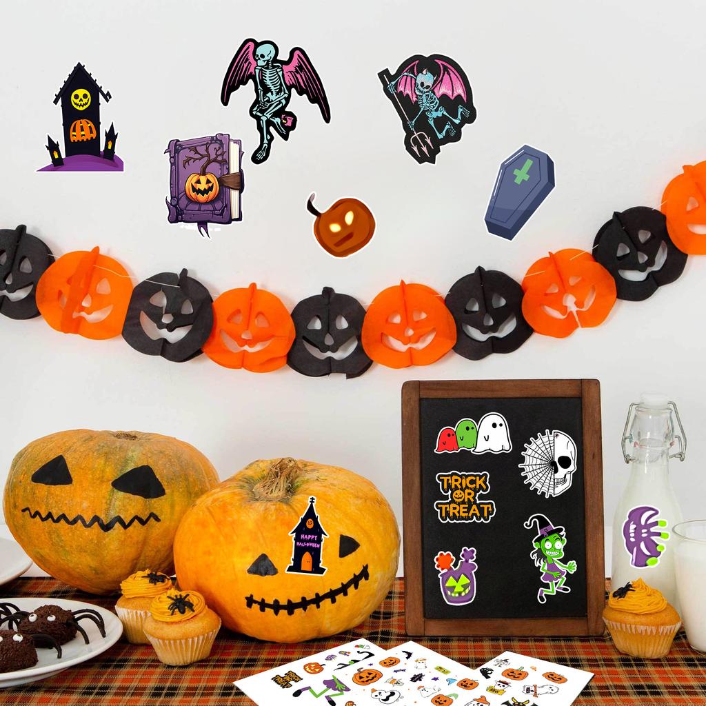 8 Halloween Party Guka Stickers DIY Handbook Small Card Mobile Case Can Decorate Holiday Gifts