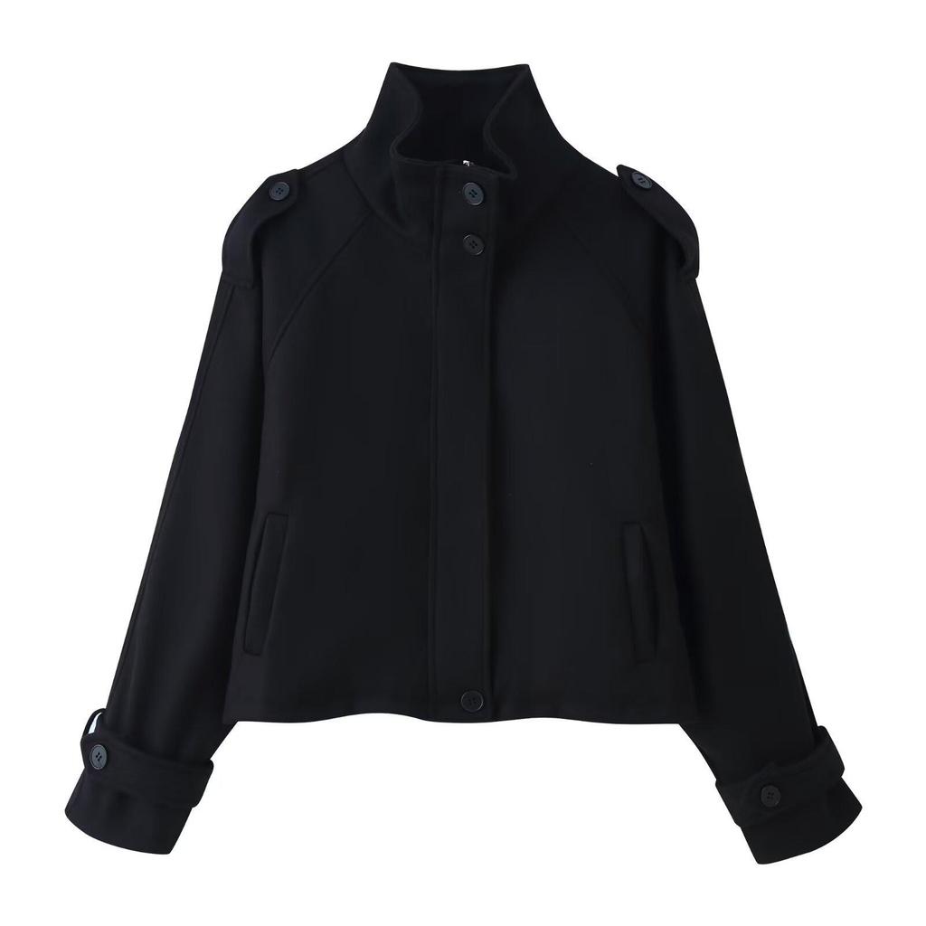 Women's Casual Stand-Up Collar Short Jacket