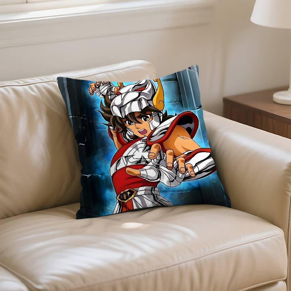 S-Saint-SeiyaS Knights Pillow Case Cushion Cover Soft Cute Throw Pillow Case For Car Sofa Pillowcase Polyester With Zipper