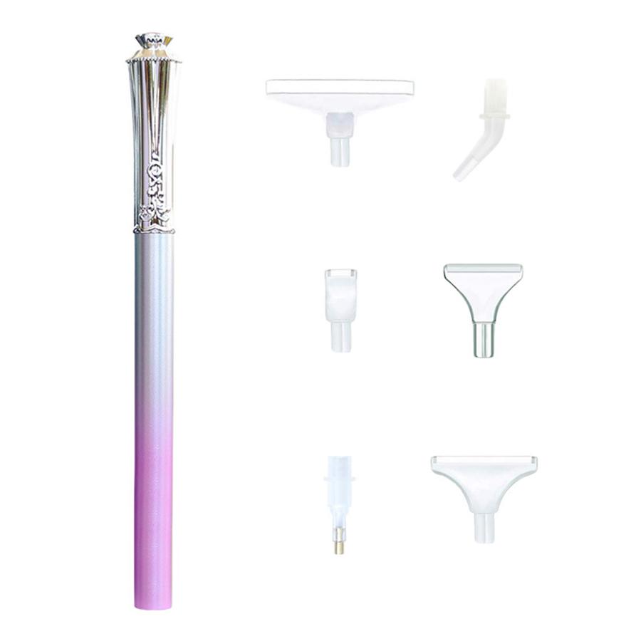 1 Set Resin Diamond Painting Pen Eco-friendly Multi Replacement Pen Heads Multi Placers Crystal Point Drill Pens Nail Art Tool