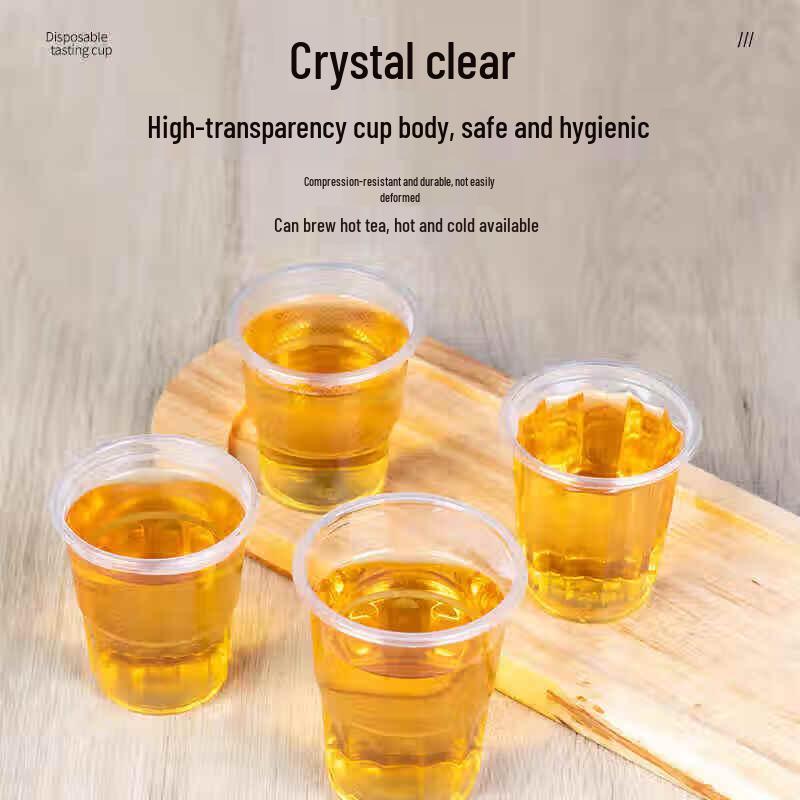 Fangcaodi 180ml Thickened Disposable Plastic Cups, 100-Pack