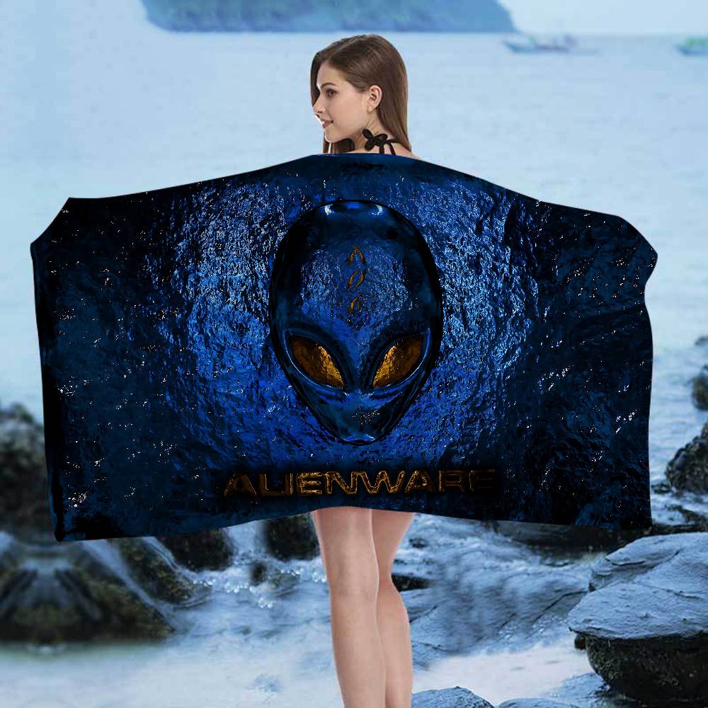 Dell Alienware Beach Towel Colorful Bath Towels for Girl Microfiber Quick Dry Sand Free Beach Yoga Spa Gym Pool
