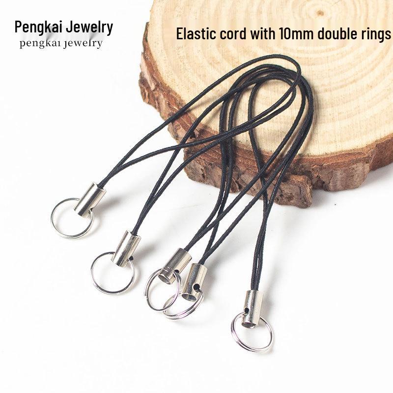 

Эластичный шнурок для украшений и телефона своими руками с карабином-лобстером и металлической трубкой