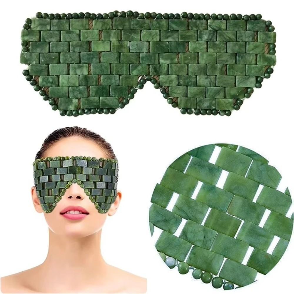 Augenmassagegerät Jade-Augenmaske Gesichts-SPA Kühlende Gesichtsmaske Geschenk Schlaf-Augenmaske Augenentspannung