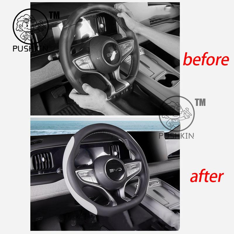 For BYD sealion 05 EV 2025 Car Steering Wheel Cover Leather Non-slip Auto Interior Accessories