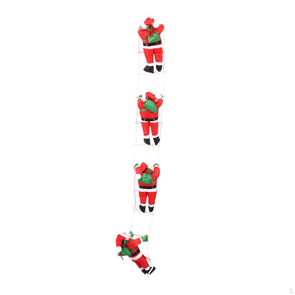 Climbing Santa Claus on Rope Ladder Hanging Decoration,Christmas Tree Ornament Xmas Decor for