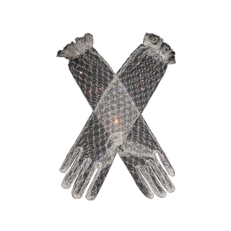 Lace Mesh Gloves Princess Dress Accessories for Weddings & Photo Shoots