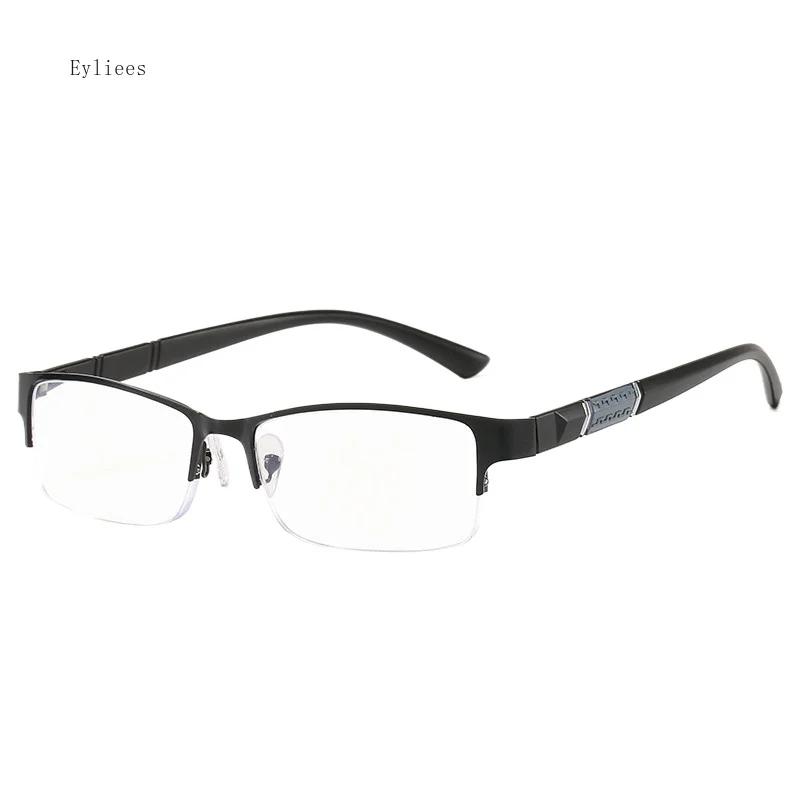 Vintage Large Frame Reading Glasses For Men Square Metal Business Presbyopia Eyeglasses Unisex Anti-Blue Light Computer Glasses