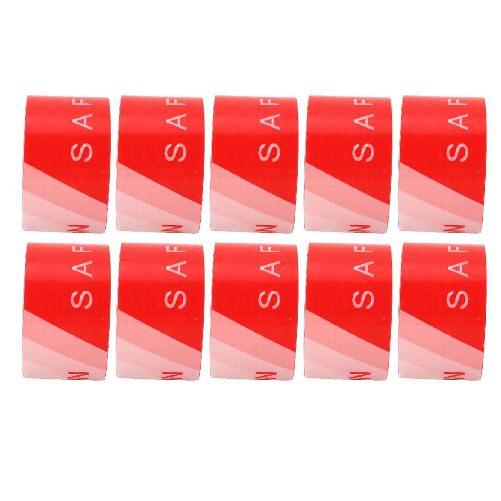 10Pcs Hazard Warning Safety Stripe Red White PE Caution Tape Retractable Isolation Construction