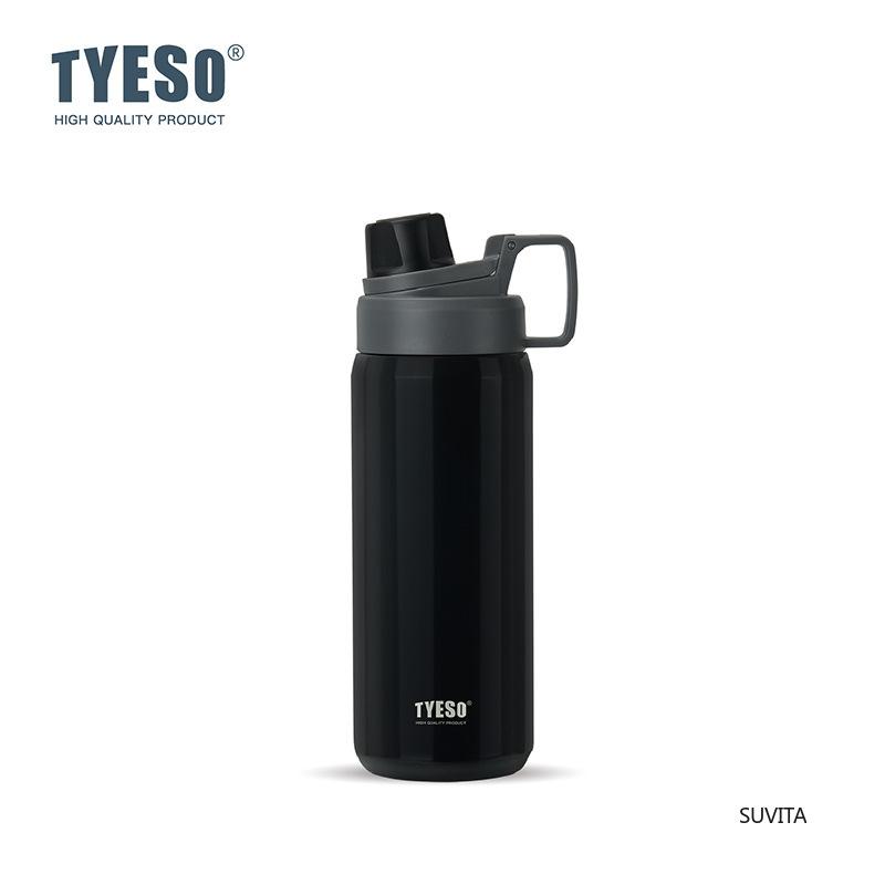 Bouteille d'eau thermos en acier inoxydable Tyeso Sport Isotherme Anti-fuite Portable Gourde Fitness pour Voyage en Plein Air Gourdes sous Vide