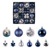 Sturdy Plastic Materials 44 Pieces Fashion Christmas Ornament Set Adds Elegant of Festival Styles to Home Decoration