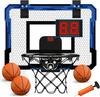 Mini canestro da basket da interno per bambini, canestri da basket sopra la porta con illuminazione a LED, mini canestro con tabellone segnapunti e 3 palline