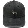 Spotted Dachshund Embroidered Baseball Cap Washed Vintage Daddy Hat Pet Lovers Outdoor Dog Walking Shade