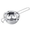 304 Stainless Steel Chocolate Melting Pot Heat Resistant Handle Candle Making Pot  Baking Tool