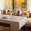 Home Decor Autumn Dog And Maple Leaf Pattern Pillowcase Pattern Cushion Cover Suitable For Sofa Bedroom Car Pillow Cover