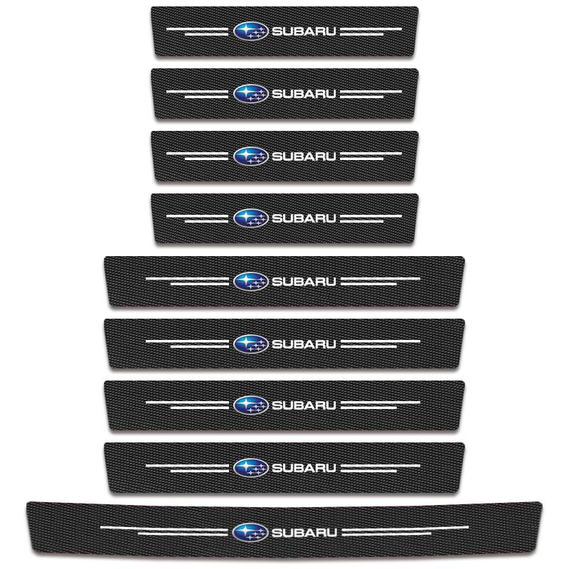 For Subaru Impreza Forester Tribeca WRX Outback Decoration Carbon Fiber Car Sill Bar Non-slip Anti-scratch Auto Accessories WW3