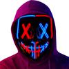 Poptrend Halloween Mask LED Light Up Mask Scary Mask For Festival Cosplay Halloween Costume Masquerade Parties Carnival Gift