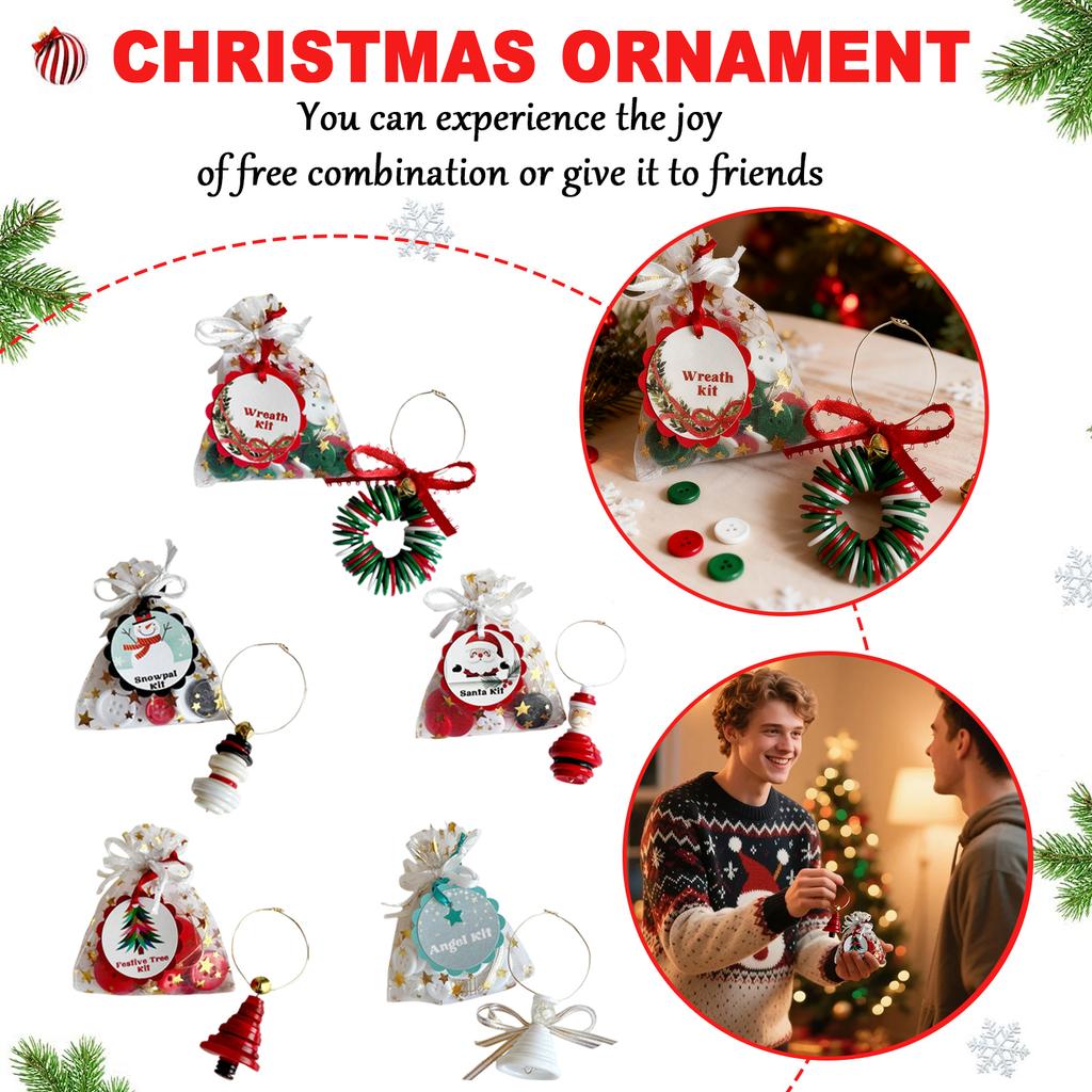 Button Christmas Tree DIY Pendant Christmas Decoration