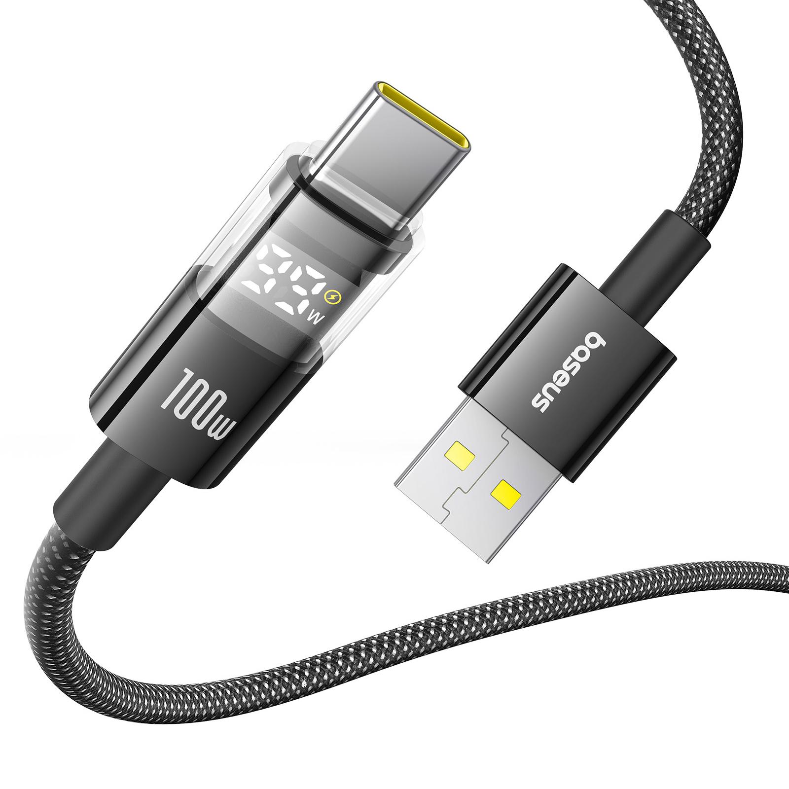 

Baseus Dispaly II 2m 100W Cable Data Transfer USB-A to USB-C Fast Charging Cord Purple