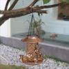 Hummingbird Feeder Solar Lanterns Outdoor Hanging Decorative Light Bird Feeders Easy To Clean Waterproof Iron Solar Decoration for Outdoors Garden
