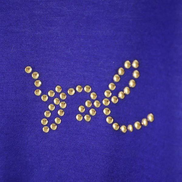 Yves Saint Laurent 90s Short Sleeve Half Button Shirt M Blue Women Used