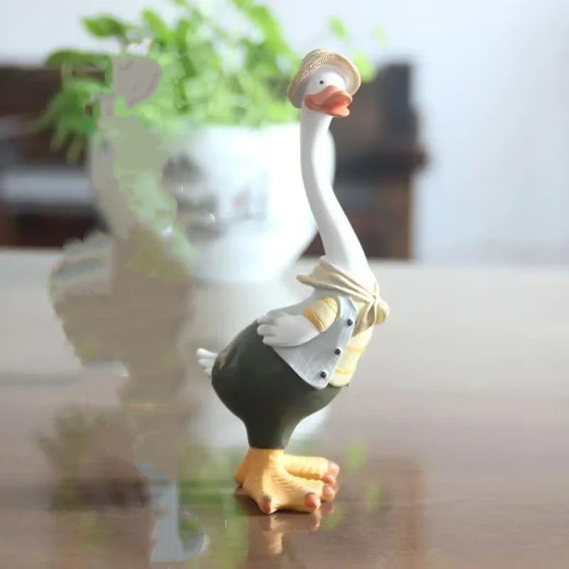 Творческий мультфильм Моделирование уток Домашний сад Садовые украшения Смола Животные Живопись Ремесла Duck b