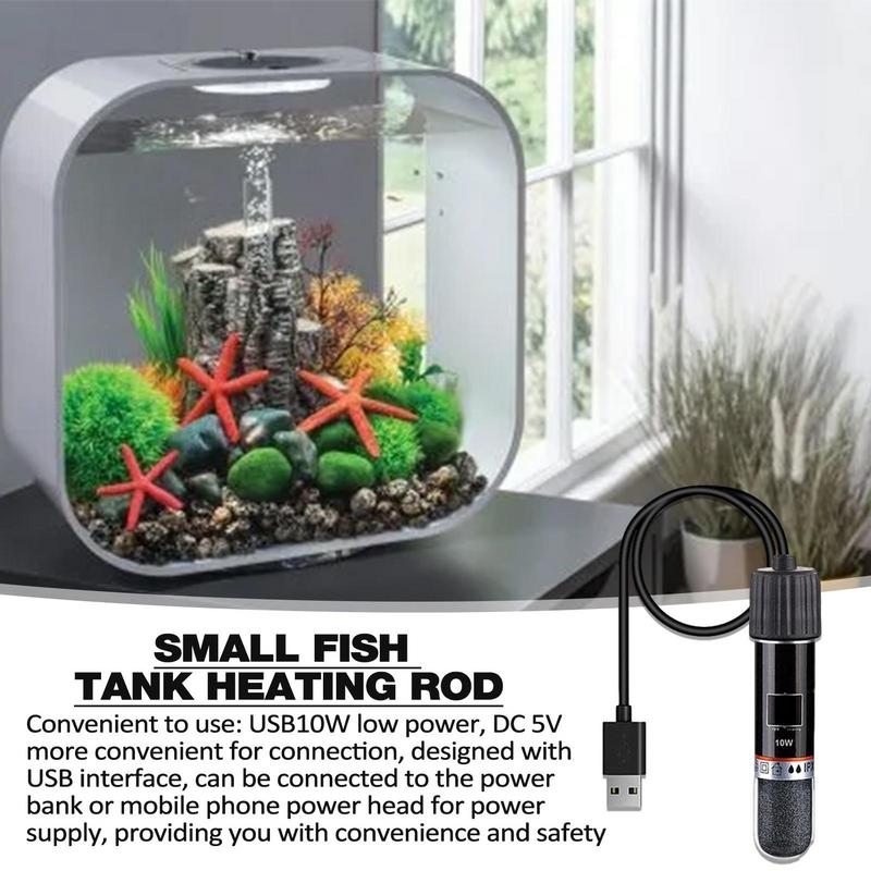 USB Mini Aquarium heating rod for Small Fish Tank Constant Temperature Aquarium Heater Submersible for Aquarium and Small Fish