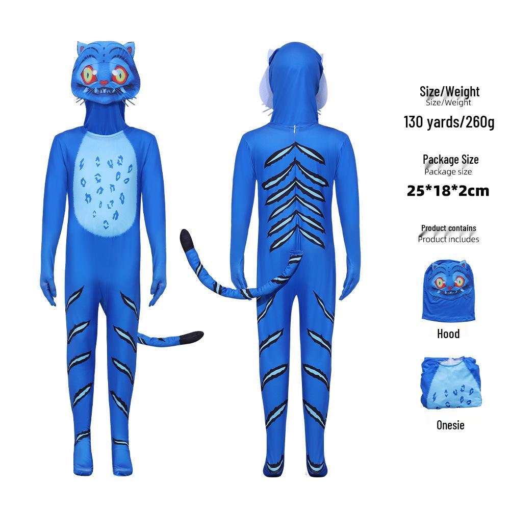 K-POP Cosplay: Demon Hunter Group 2 Tiger Performance Bodysuit Costume 150cm