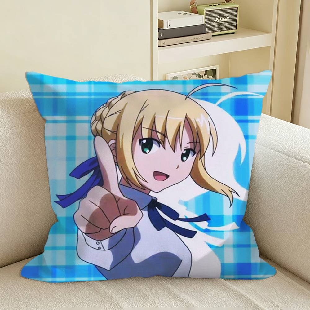 Rin Tohsaka FATE Anime Saber Square Sofa Pillow Cover Solid Color Living Room Home Decor Cushion Case