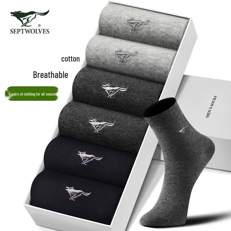 SEPTWOLVES Men s Casual & Business Cotton Socks