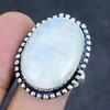 Natural Moonstone Gemstone Handmade 925 Sterling Silver Jewelry Ring Size 9 B2l48