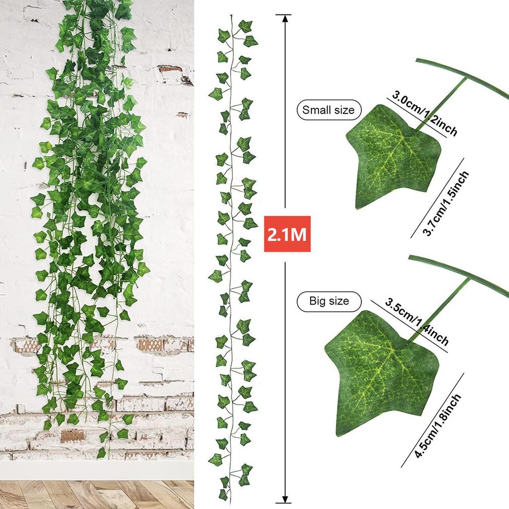 Artificial Rattan Leaf Vine for Ceiling or Wall Decor