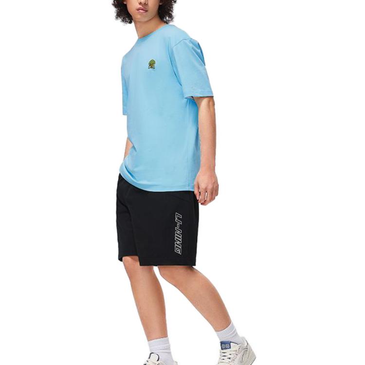 Li Ning Sports Trendy Collection T Shirt Men's Ice Refreshing Blue AHST183-3