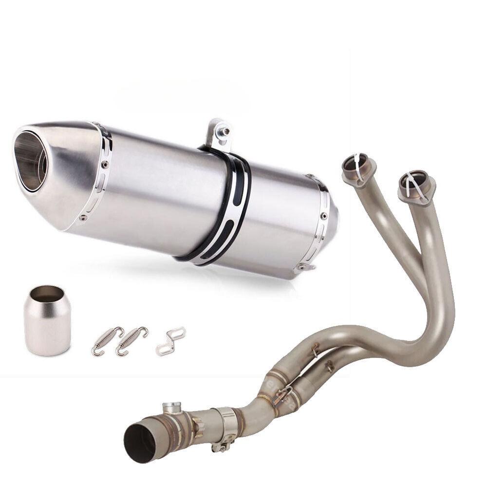 Full System Exhaust Black Header Link Pipe For Kawasaki Ninja 650 Z650 2012-2022 Exhaust Systems Exhausts Pipes