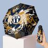 FC Zürich Mini 5 Fold Pocket Umbrella Compact Lightweight Anti UV Rain Sun Protection Umbrella Portable Travel Umbrella