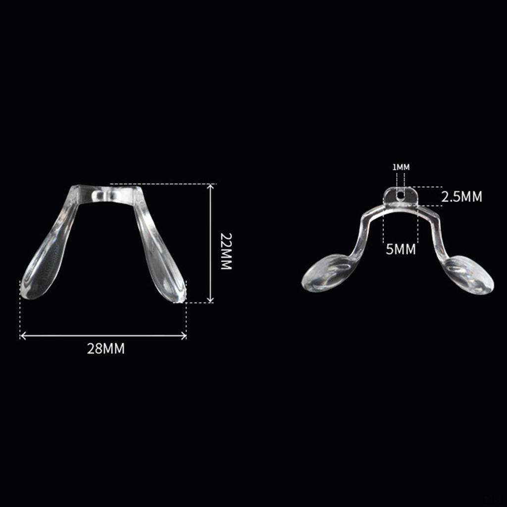 2 Pieces Eyeglasses Nose Pads, Replacement, Easy To Use, Transparent Support Practical Nosepads