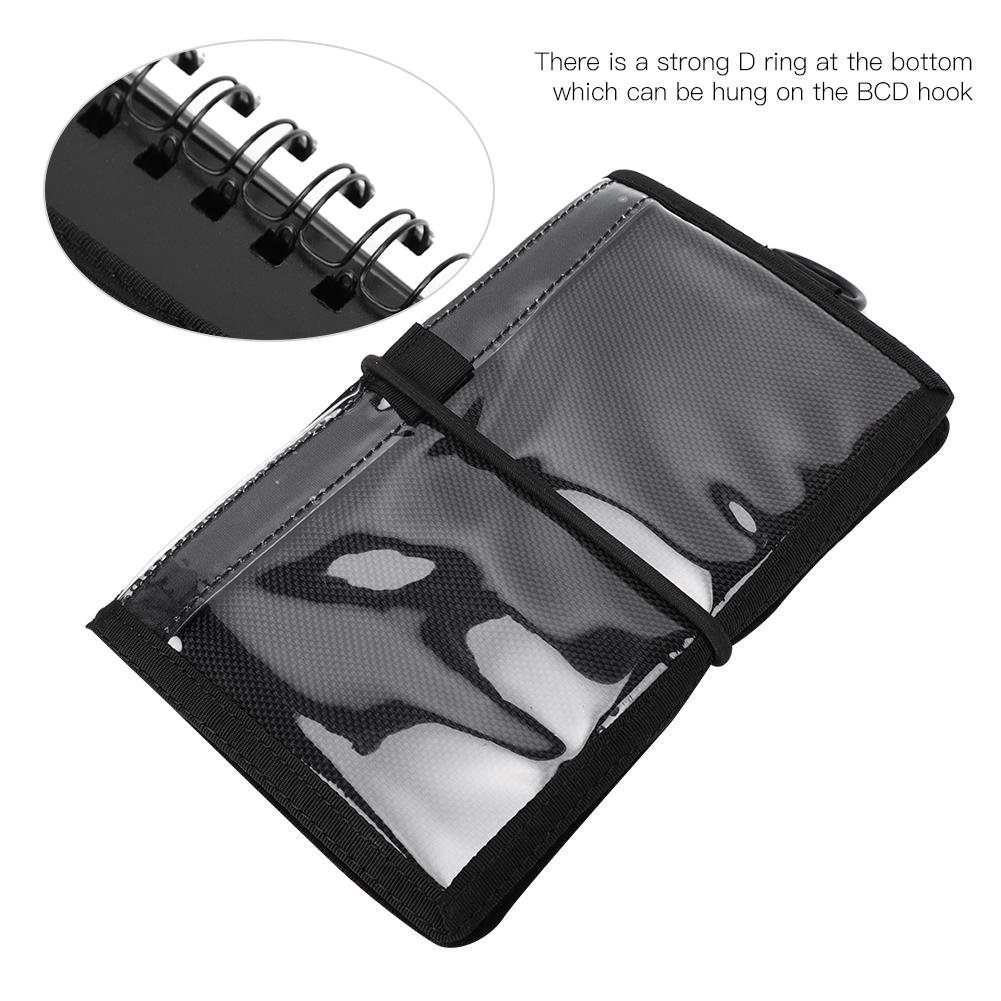 Nedsänkbar Undervattensskrivplatta Dykanteckningsbok Anteckningsblock Vattentät Dykutrustning Svart