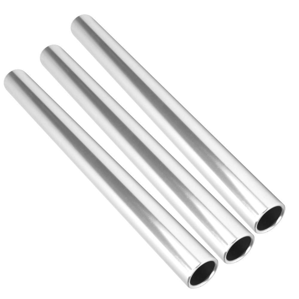 3PCS Smooth Surface Track Baton Hollow Tube Running Baton Reusable Relay Baton Sports Training