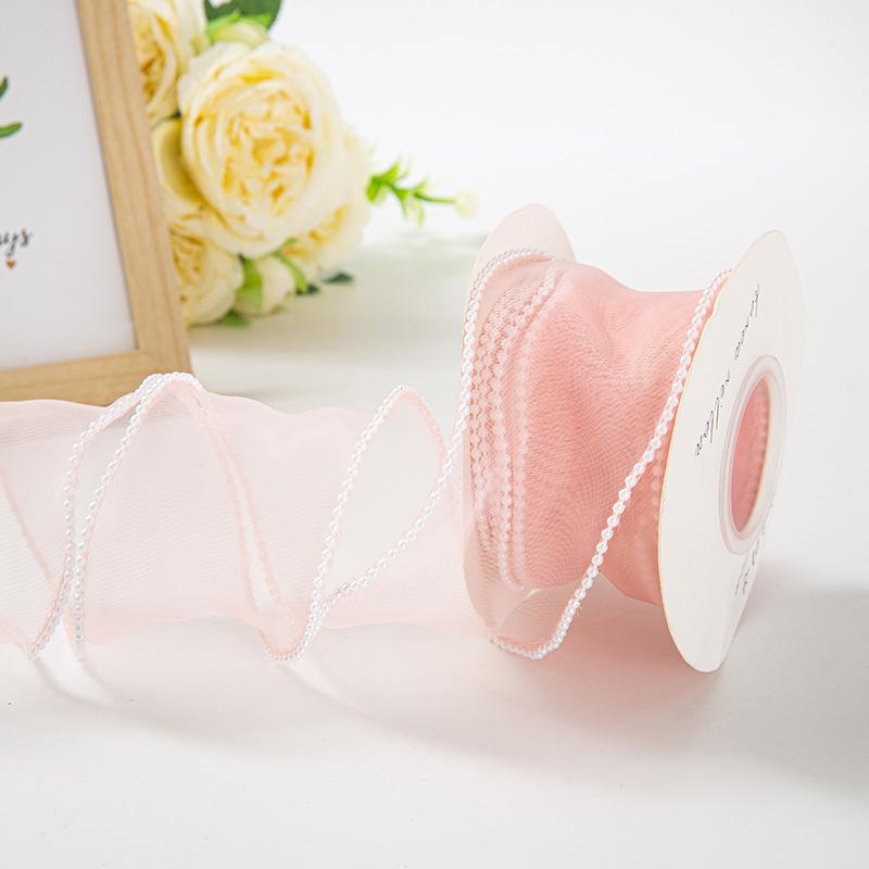 Fishtail Yarn Ribbon for Wedding Decorations, Candy Box Embellishments, Cake Bows, and Gift Packaging.