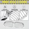Chrome front hood grille, 2 pieces, for BMW E46, pre-facelift 4-door 1998–08/2001 51138208489 51138208490