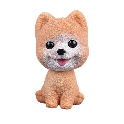 Generic Exquisite Craft and Unique Nod Dog Decoration, Realistic Appearance, Adhesive Resin, Car Desk Decoration, Cute, Type 2