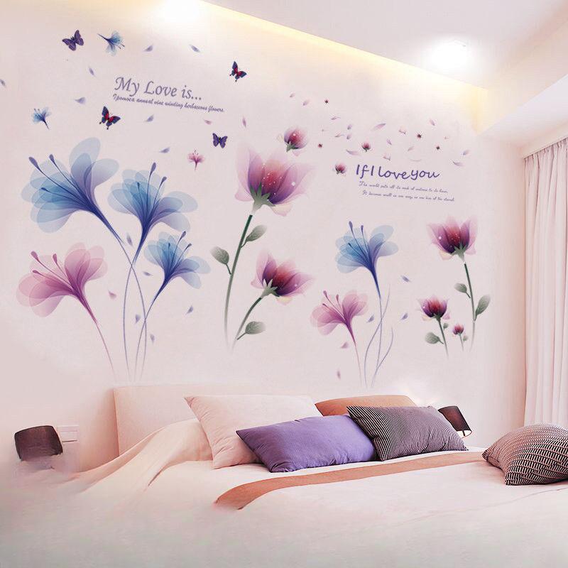 DIY Living Room Wall Stickers Decor Self-adhesive Flowers Butterfly Wall Decals Mural Bedroom Home Decorations 2026 Christmas