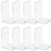 L-Shaped Transparent Acrylic Bookends Stand Bookshelf Desktop Decorative Storage Rack Bookend Book Holder School Stationery
